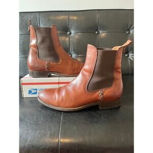 Frye  Cognac Leather Chelsea Ankle Boots